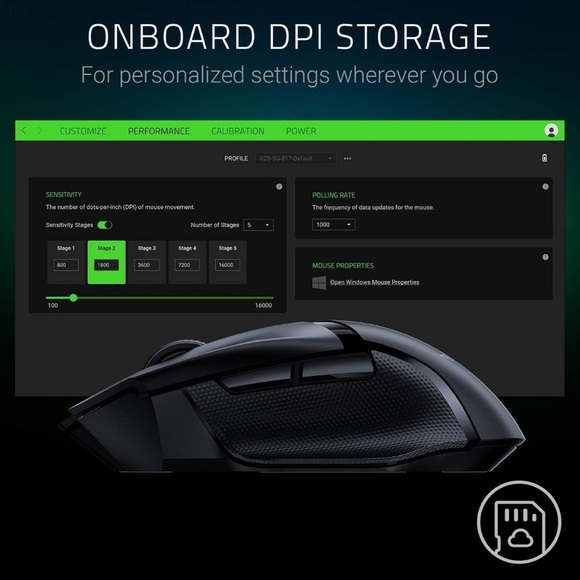 Razer Black Wireless Gaming Mouse (055) - Picture 6 of 7